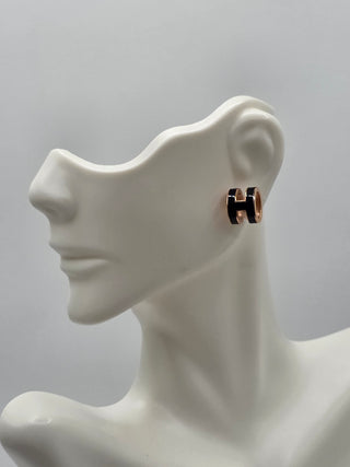 Hermès Gold-tone Pop H Stud Earrings