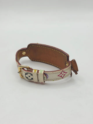 Louis Vuitton White LV Monogram Address ID Wrap Bracelet