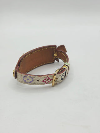 Louis Vuitton White LV Monogram Address ID Wrap Bracelet