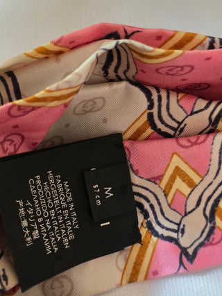 Gucci Beige pink multicolor GG Patterned Headband M sz