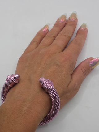 David Yurman Metallic Pink Renaissance Cuff Bracelet