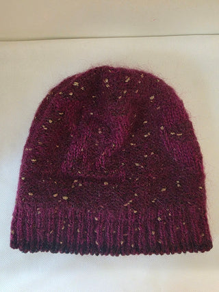 Louis Vuitton Burgundy LV Monogram Glitter Sequins Knit Beanie One size
