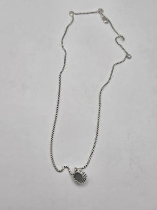 David Yurman Sterling silver Onyx Petite Chatelaine Necklace