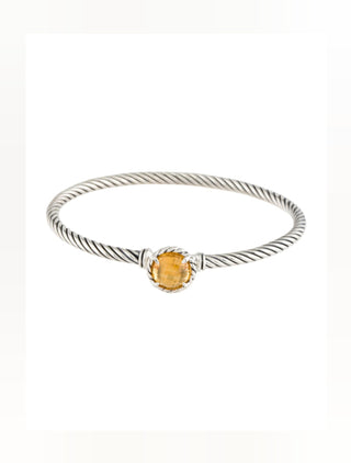 David Yurman Sterling Silver Citrine Petite Chatelaine Bracelet