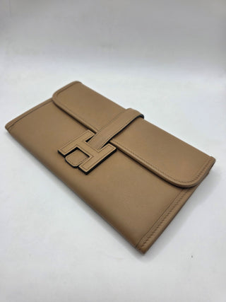 Hermès Beige leather 2021 Jige Duo Wallet