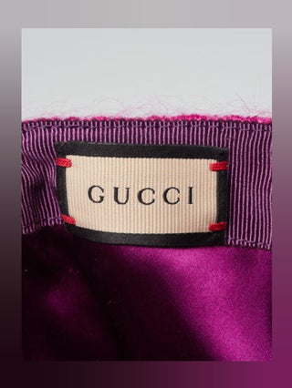 Gucci Purple Mohair GG Baseball Hat L sz