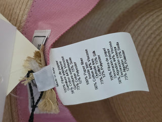 Hermès Beige Woven Straw Izia H Kilt Hat Size 59