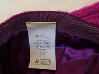 Gucci Purple Mohair GG Baseball Hat L sz