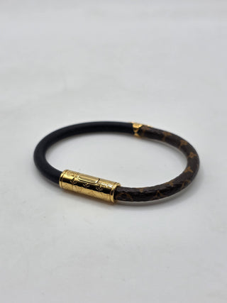 Louis Vuitton Brown LV Monogram Daily Confidential Bracelet 17 sz