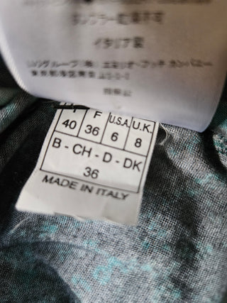 Emilio Pucci Green Animal Print long-sleeved top 6 US sz