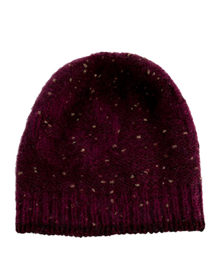 Louis Vuitton Burgundy LV Monogram Glitter Sequins Knit Beanie One size