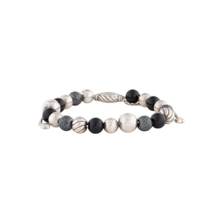 Authentic David Yurman Onyx Hematine Elements Bead Bracelet – 925