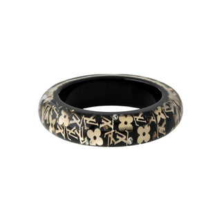 Louis Vuitton Black LV Charm Resin Monogram Inclusion Bracelet