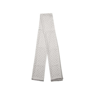 NEW AUTH Louis Vuitton Grey LV Monogram wool oversized scarf