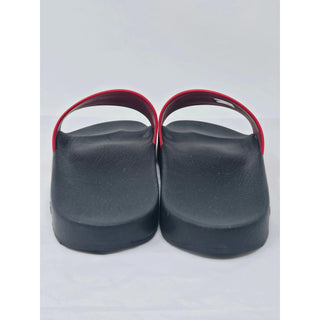 AUTH NEW Gucci Red multicolor signature GG logo rubber sandals 40 sz