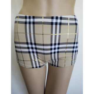 Burberry Brown Multicolor Nova Check Swimsuit Shorts M sz