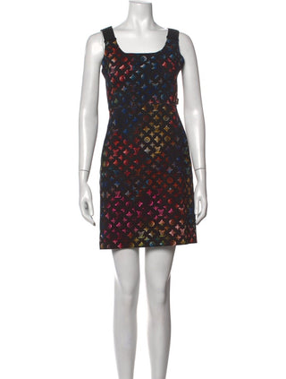 Louis Vuitton 2022 multicolor monogram mini dress, front view