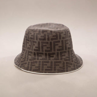 Authentic Fendi FF Zucca Reversible Bucket Hat – Brown Coated Canvas Size S (58)