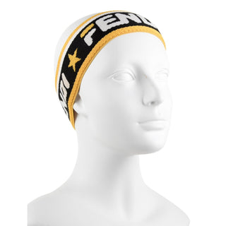 Authentic Fendi Black Yellow Striped Logo Headband