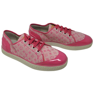 Louis Vuitton pink LV Monogram low top sneakers 41 EU sz