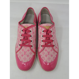 Cute Louis Vuitton pink LV Monogram low top sneakers 41 sz