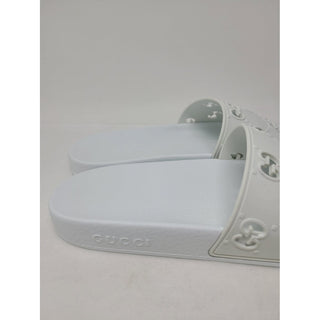 Gucci White rubber Double G logo sandals 42 sz