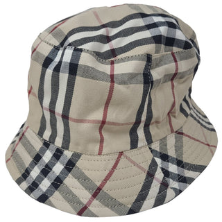 Burberry Black beige Nova Check Print reversible bucket hat M sz