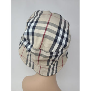 Burberry Black beige Nova Check Print reversible bucket hat M sz