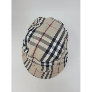 Burberry Black beige Nova Check Print reversible bucket hat M sz