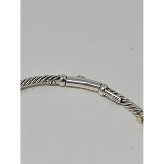 David Yurman Sterling Silver Metro pearl station bracelet