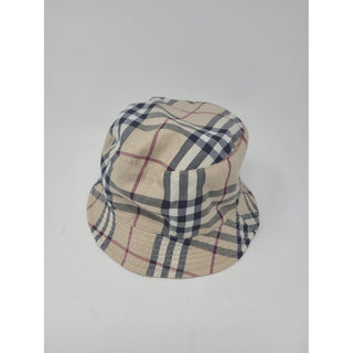 Burberry Beige Nova Check Print pattern cotton bucket hat M sz