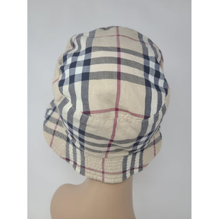 Burberry Beige Nova Check Print pattern cotton bucket hat M sz