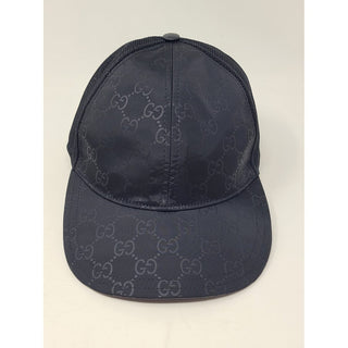 Gucci Black GG Monogram Baseball Cap L sz