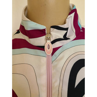 Emilio Pucci White Multicolor Signature Print Reversible Vest  8 US