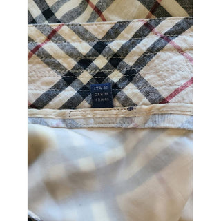 Burberry Brown Multicolor Nova Check Plaid Skirt 42 IT