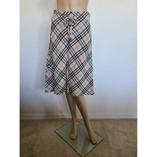 Burberry Brown Multicolor Nova Check Plaid Skirt 42 IT