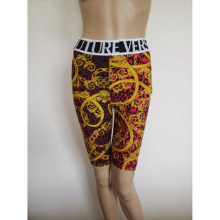 Versace Jeans Couture Gold multicolor printed shorts 38 IT