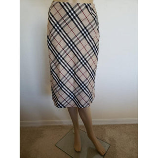 Burberry Brown Multicolor Nova Check Plaid Skirt 4 US