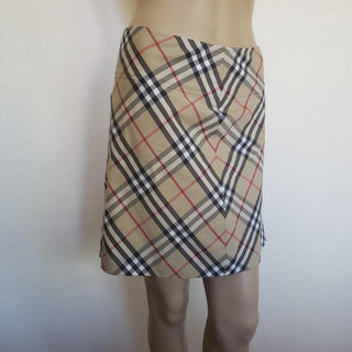 Burberry Brown Multicolor Nova Check Plaid Skirt 2 US