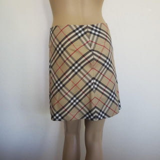 Burberry Brown Multicolor Nova Check Plaid Skirt 2 US