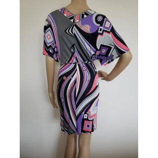 Emilio Pucci Purple Multicolor Signature Print Mini Dress 4 US