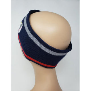 Fendi Navy multicolor FF Logo Printed wool headband M sz