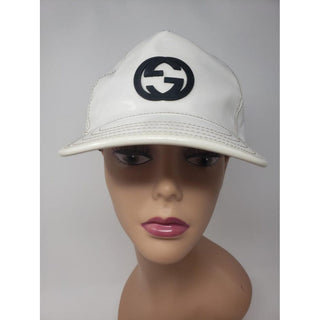 Gucci White GG logo baseball cap XL sz