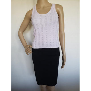 Chanel Light Pink Interlocking CC Print Sleeveless Top 36 FR