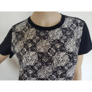 Louis Vuitton Black LV logo printed t-shirt 36 sz