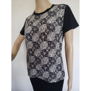 Louis Vuitton Black LV logo printed t-shirt 36 sz