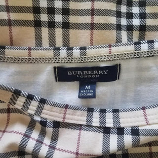 Burberry Brown Multicolor Nova Check Plaid Top M sz