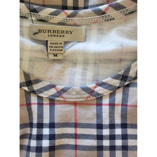 Burberry Brown Multicolor Nova Check Plaid Top M sz