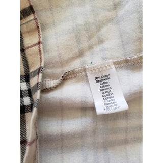 Burberry Brown Multicolor Nova Check Plaid Top S sz