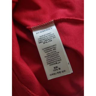 Burberry Red Nova Check Trim Longsleeve Top M sz